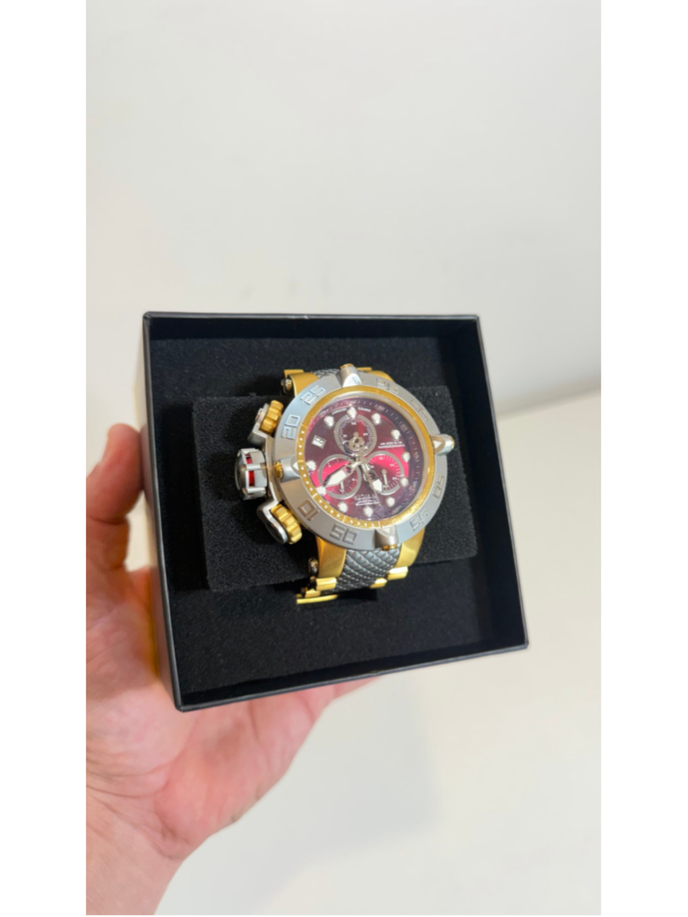 Invicta Subaqua Noma Swiss Chronograph Watch Two Tone Burgundy Dial 23360 #n10